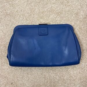 Vintage Anne Klein for Calderon Genuine Blue Leather Purse